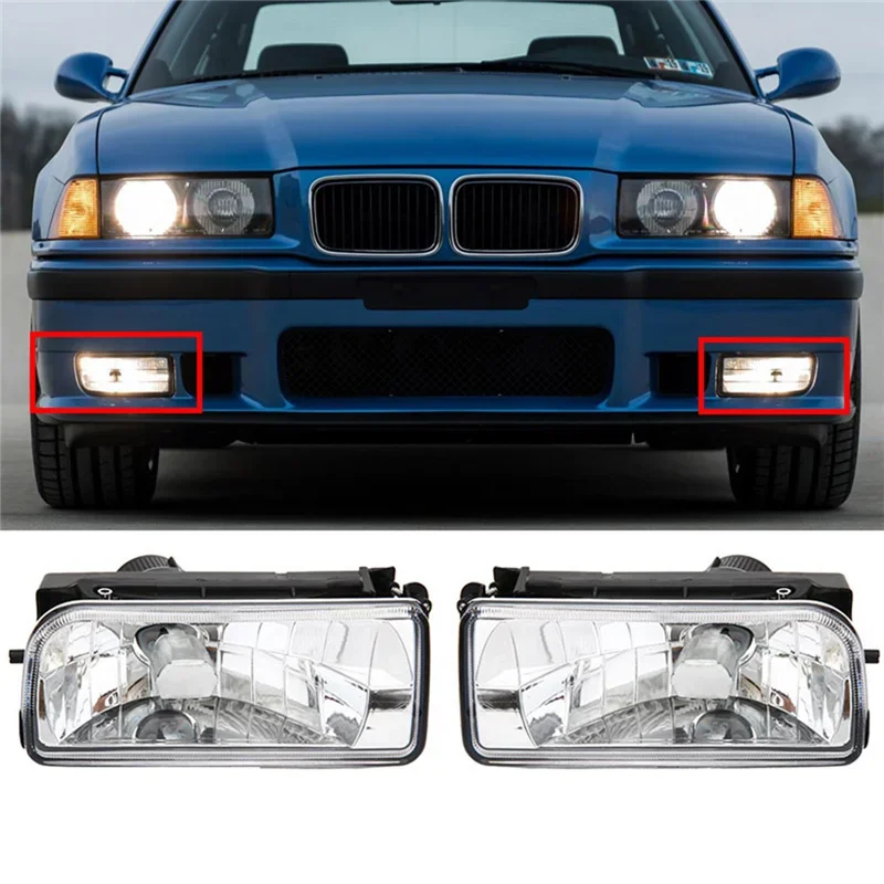 Фото Левый и правый корпуса противотуманных фар переднего бампера для BMW E36 318I 318Ti 1992-1998, крышки противотуманных фар для автомобиля №5