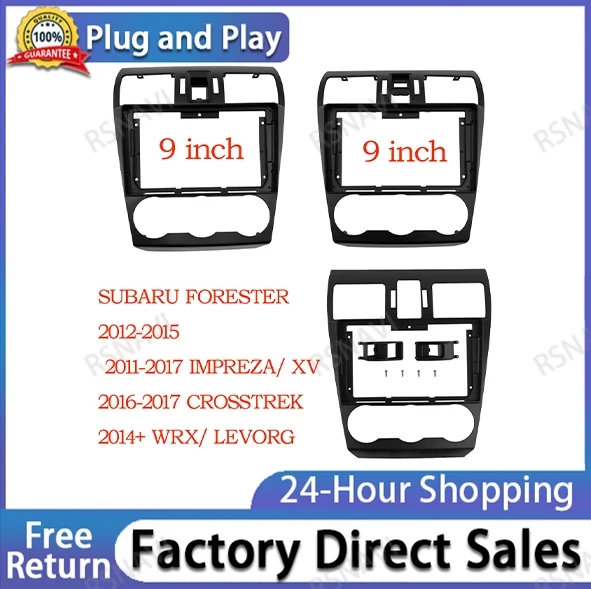 Авторадио 9 дюймов радио Facia подходит для SUBARU FORESTER IMPREZA XV CROSSTREK WRX LEVORG