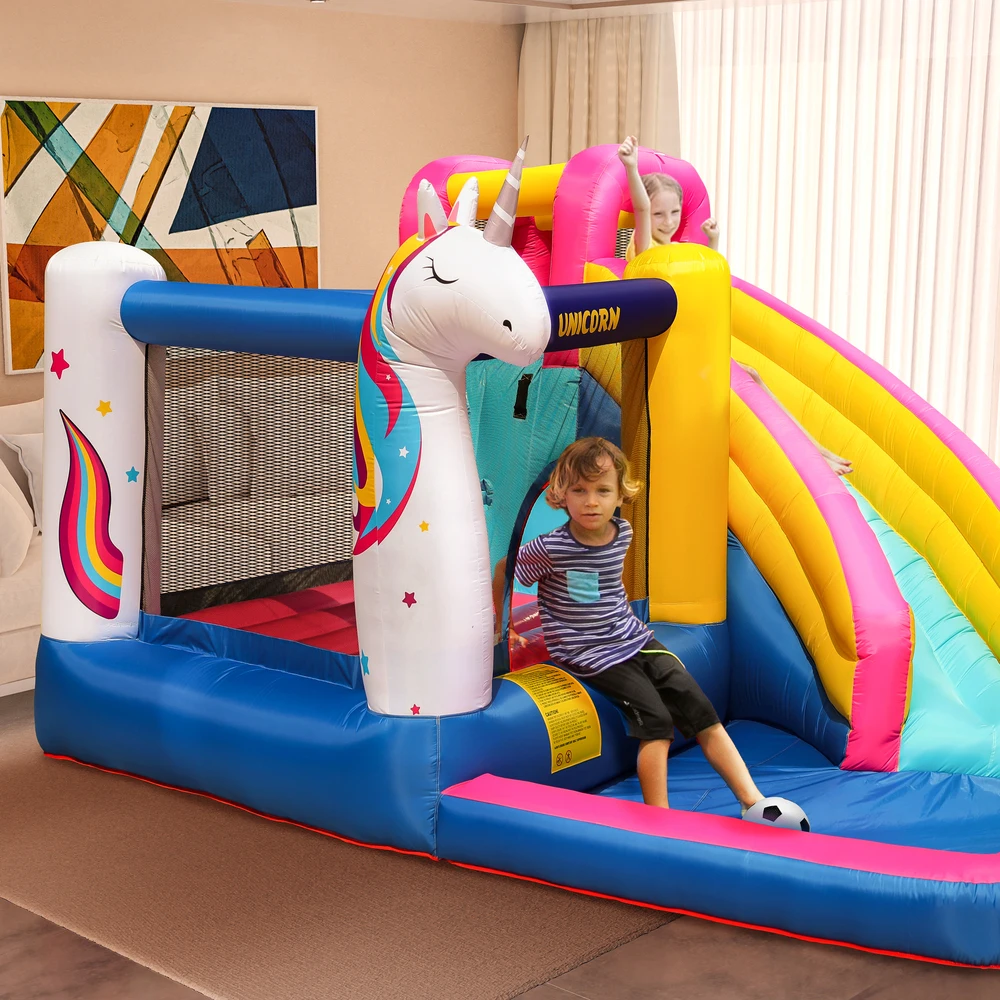 Заводской индивидуальный уличный надувной замок с единорогом шезлонг прыгающий
