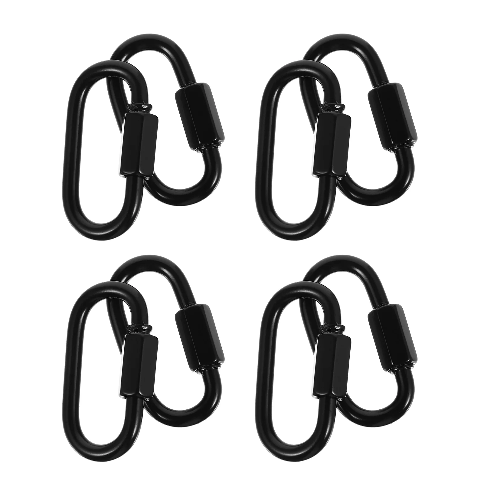

8pcs Coil Cable Quick Link Chain Connector D Shape Locking Carabiner Quick Link Chain Connector Keychain