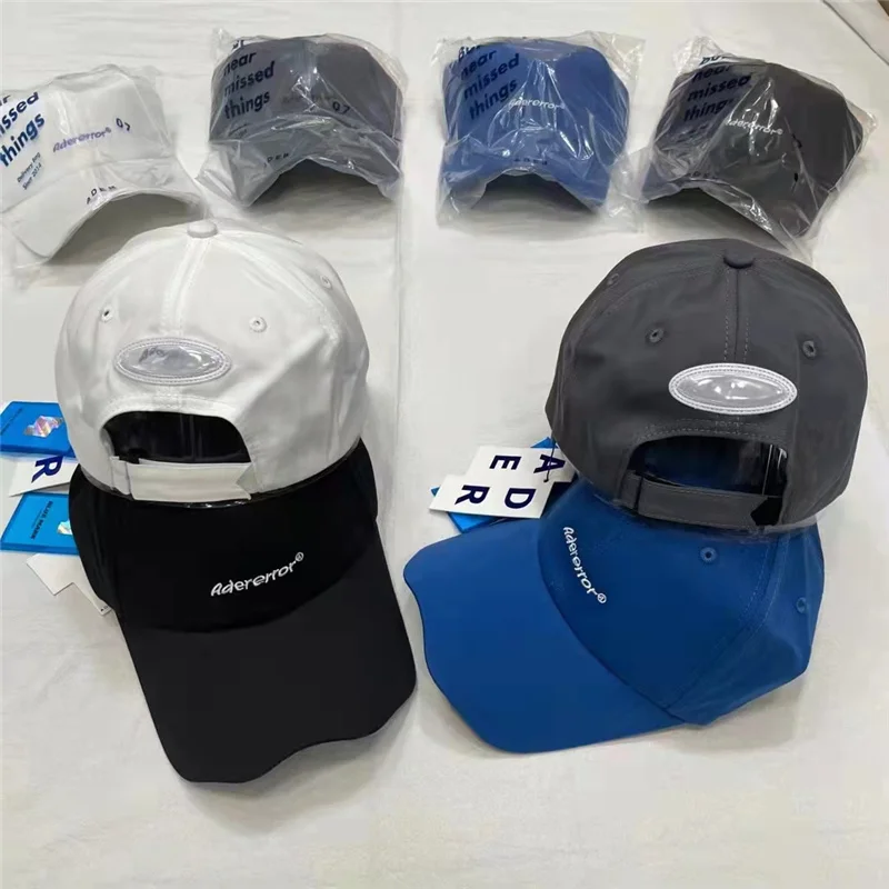 

Ader Error Baseball Cap Summer Embroidered Letters Soft Top Sunscreen Men's And Women's Pasted Duck Tongue Cap