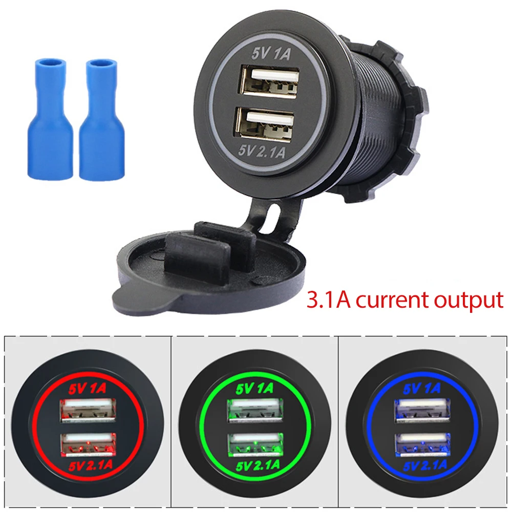 

Автомобильное зарядное устройство с двумя USB-портами, а, 12 В/24 В