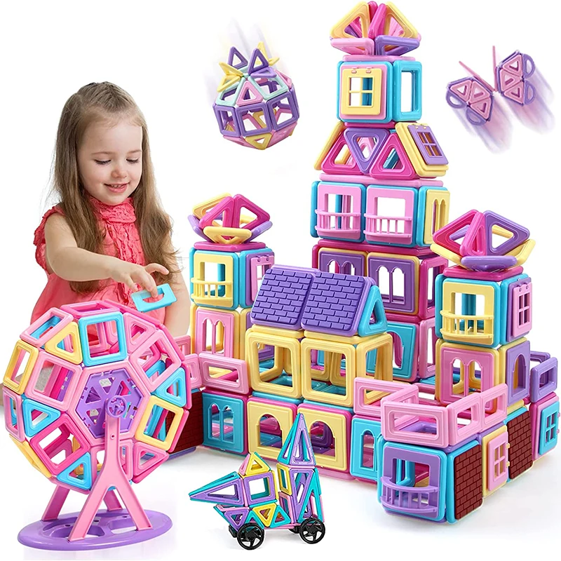 

Big Size Magnetic Designer Construction Set Model & Building Toy Magnets Magnetic Blocks Educational Toys For Children
