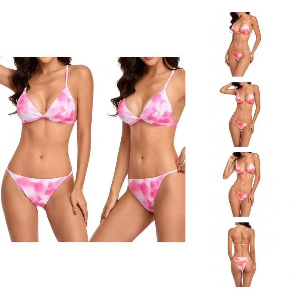 

Beachwear 2 Pcs/Set Chic Wear-resistant Women Swimsuit Bathers Summer Bikini G-string for Holiday