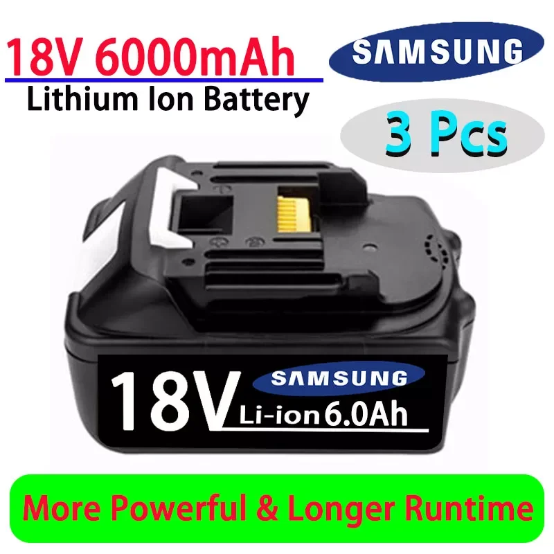 

2023New 2022 New 100% Original For Makita 18V 6Ah Rechargeable Power Tools Battery With Charger Li-ion Replacement LXT BL1860B B