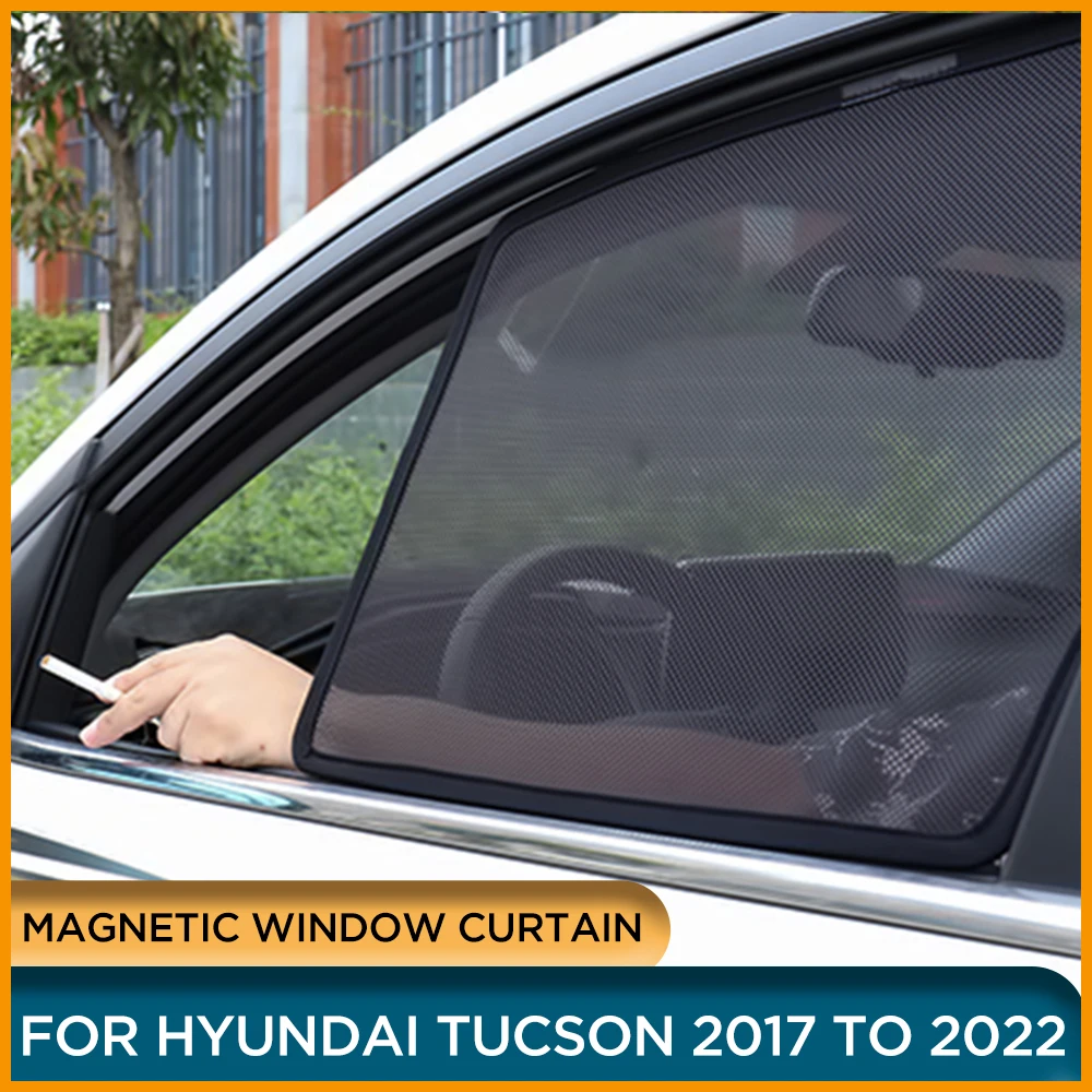 Magnetic Side Window Sunshade Curtain For Hyundai Tucson 2020 2019 Front Rear Sun Shade Window Visor Shield For Tucson 2017 2018