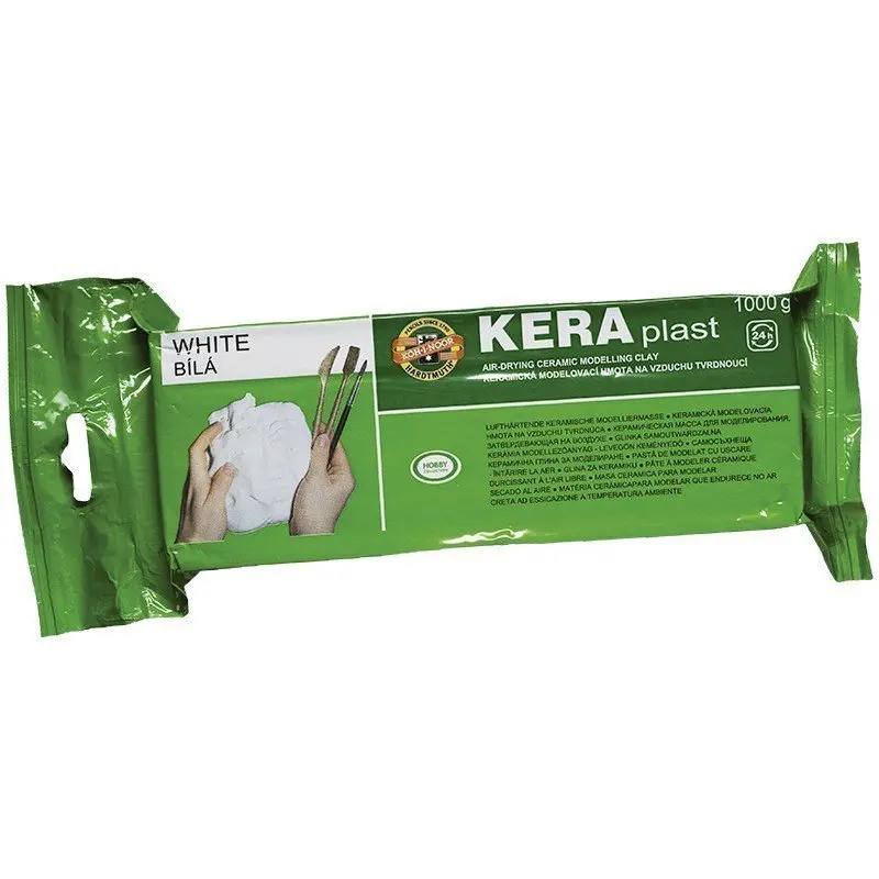 Масса для лепки керамическая Koh I Noor &quotKERAplast&quot белая 1кг вакуумный пакет