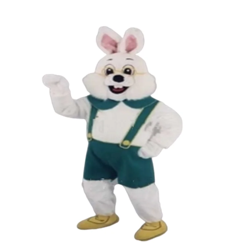 2020 талисман с Белым Кроликом высококачественный костюм-талисман ручной работы
