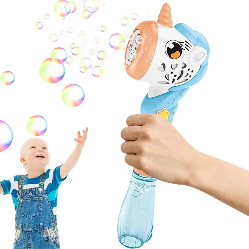 

Пузырчатая машина, внешняя пузырчатая машина с музыкальным звуком, работающая от батареек, для празднования дня рождения, игрушки для малышей