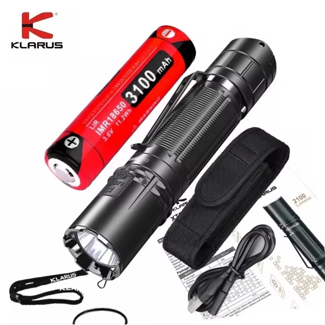 Новый тактический фонарик KLARUS 2100LM перезаряжаемый полицейский фонарь с
