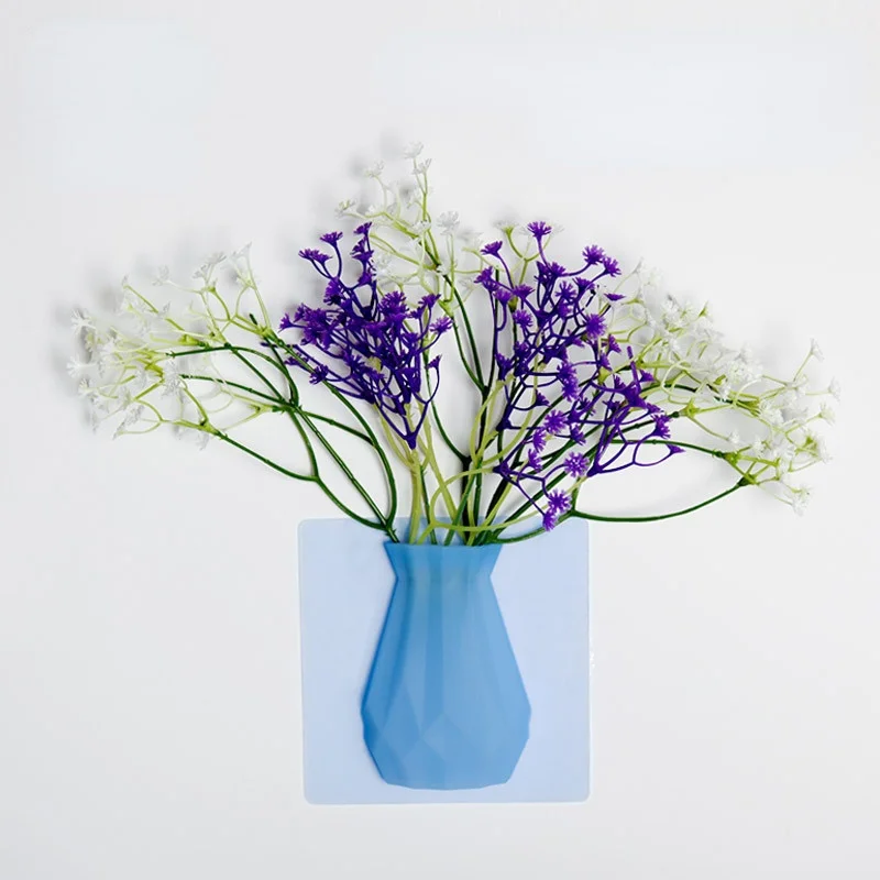

Magic Silicone Vase Paste Wholesale Living Room Glass Traceless Paste Creative Wall Hanging Flower Pot Office Wall Decoration