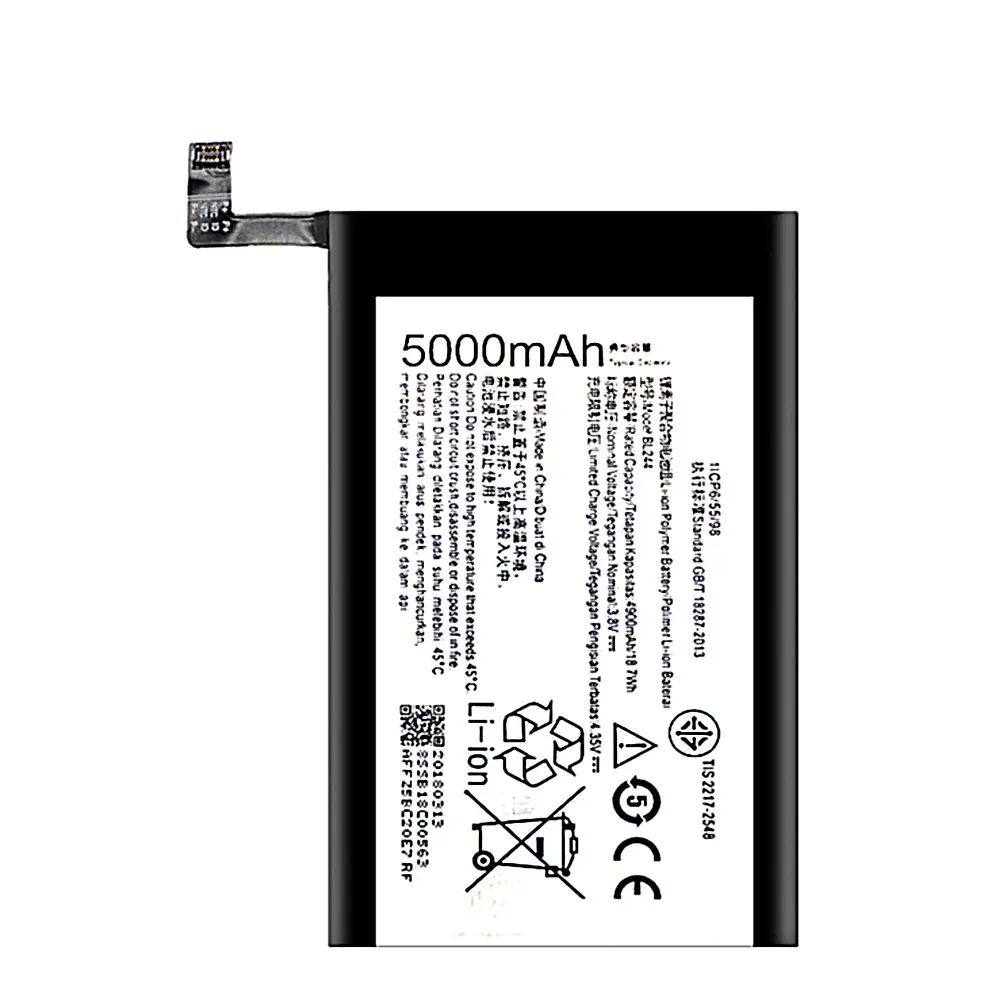 

4900mAh BL244 battery for Lenovo Vibe P1 P1A42 P1C58 P1C72 Cellphone High quality Replacement Battery