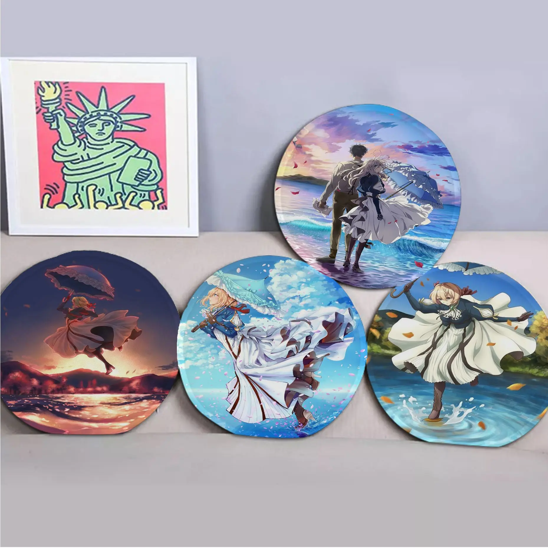 

Violet Evergarden Square Plush Cushion Home Back Cushion Soft Comfortable 50x50cm Chair Cushions