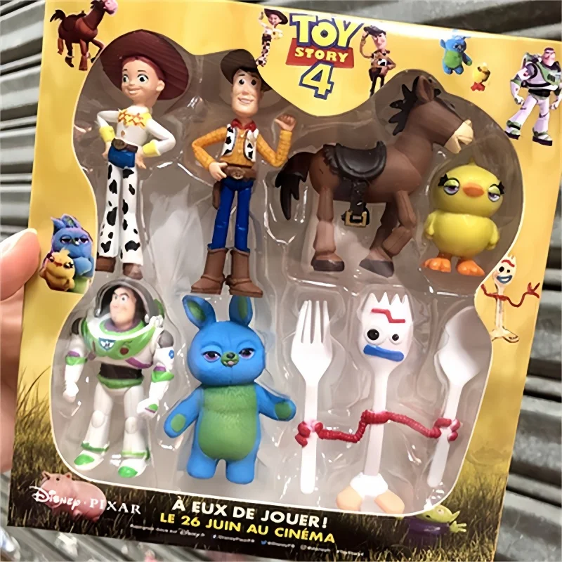 7 шт. Disney Toy Story 4 Фигурки Игрушки Вуди Джесси Базз Лайтер Forky Свинья Медведь Модель
