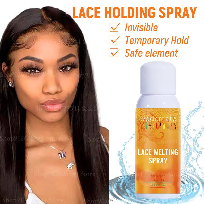 

120ml Lace Melting Spray for Women Men Toupee Frontal Wig Quick Dry Invisible Lace Glue Spray Temporary Holding Melting Spray