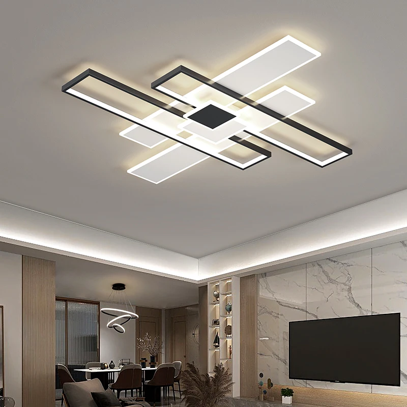 

Светодиодный ная Люстра для спальни, гостиной, комнатное освещение, светильник, алюминиевая люстра, Круглый квадратный светильник, Скандин...