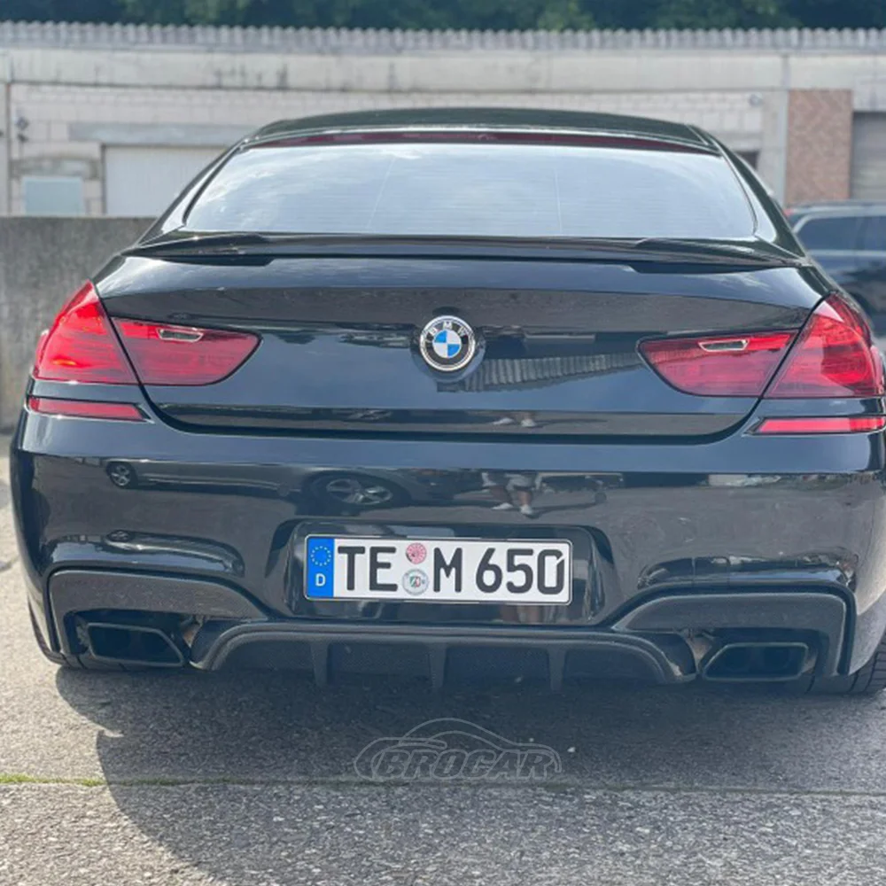 

For BMW 6 Series F06 Gran Coupe 2012-2018 M4 Style ABS Material Carbon Fiber Exterior Rear Spoiler Trunk Boot Wing Spoiler
