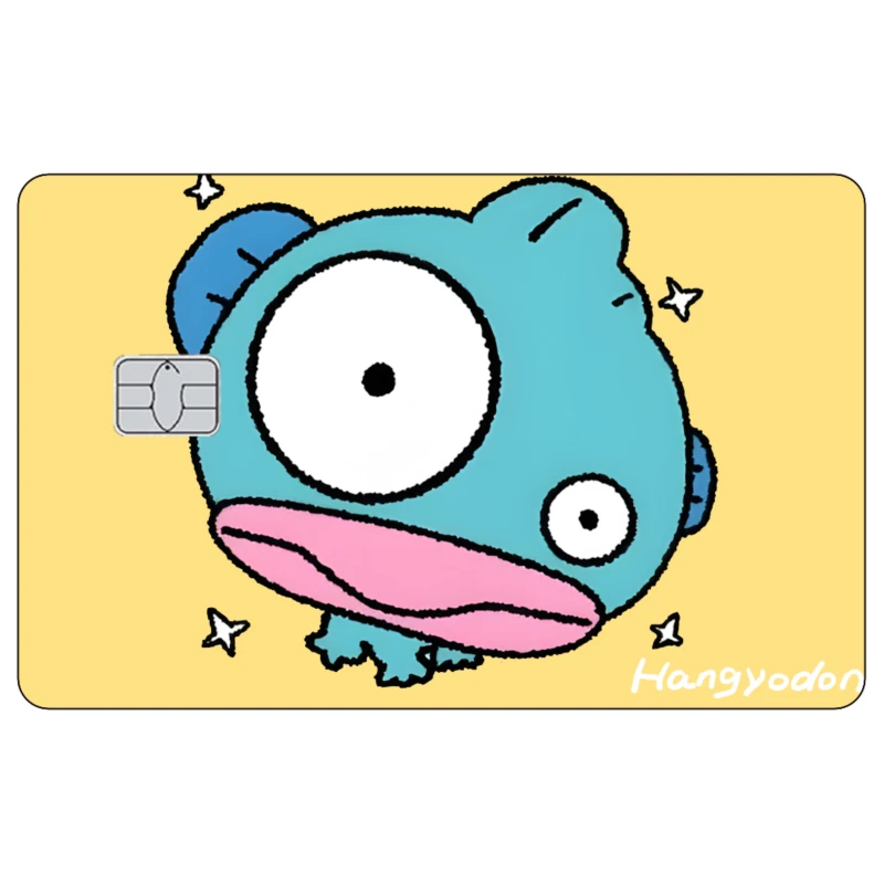 Фото Симпатичная наклейка-скин для кредитных карт в абстрактном мультяшном стиле, подходит для украшения банковских карт VISA, JCB, AMEX, MasterCard и других IC-карт. №4
