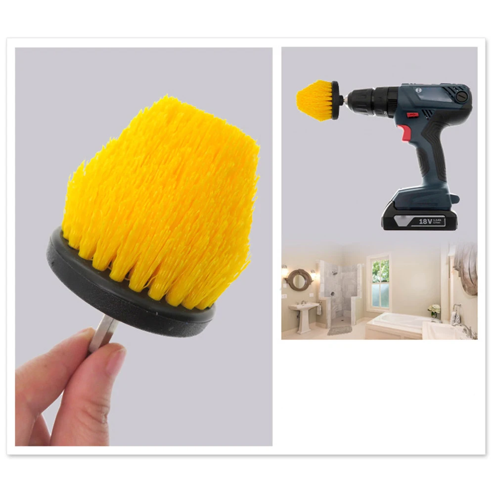 

2.5In Cone Electric Drill Brush Cleaner Brush Auto Tires Cleaning Tools Polishing Cone For Cleaning Bathtub Floor Tile