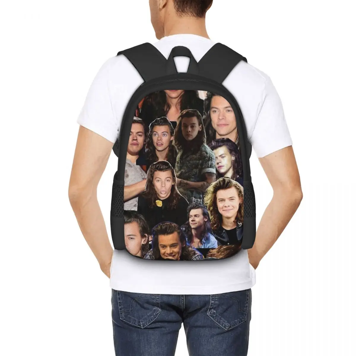Harrystyles Collage Backpack for Girls Boys Travel RucksackBackpacks for Teenage school bag