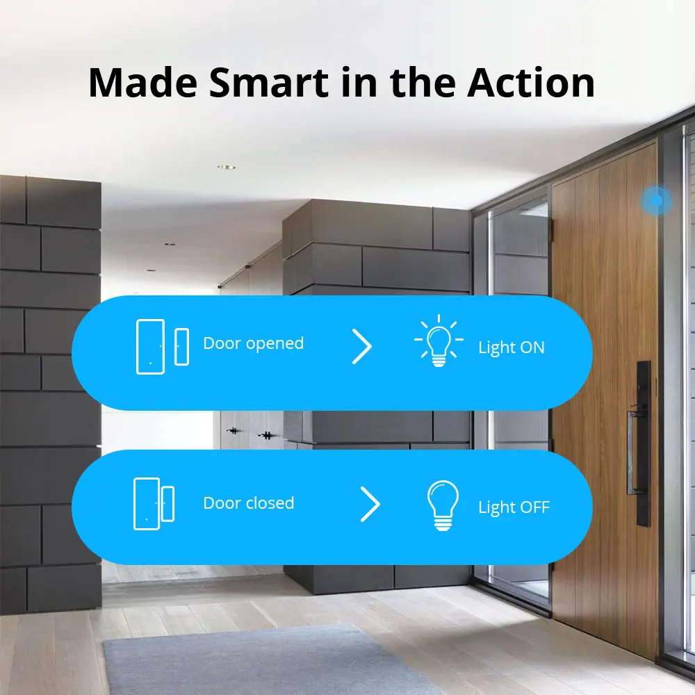 Sonoff DW2 Smart Home Security e-WeLink Wi-Fi сигнализация для дверей и окон с дистанционным