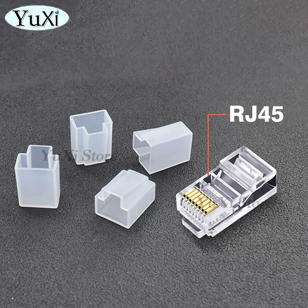 Фото 10 шт. RJ45 Ethernet-разъем пылезащитная крышка сетевая заглушка для Cat5e Cat6 CAT7 CAT8 RJ45 защитные заглушки №4
