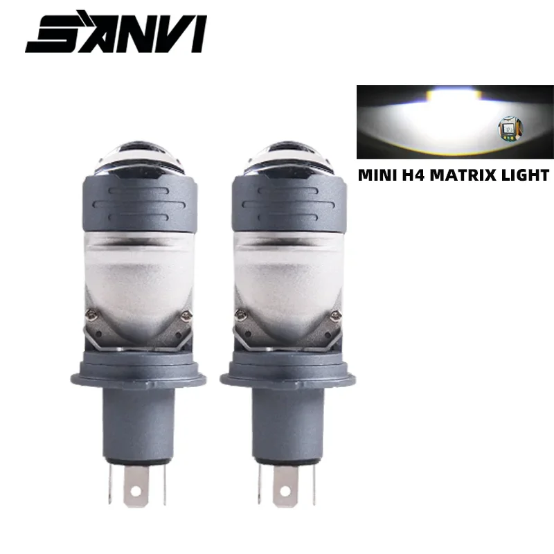 SANVI Mini H4 Bi Led Фара с линзой проектора для 52 Вт ближнего дальнего света Авто светодиодные лампы Турбовентилятор 5500k Автомобильная лампа Plug&Play