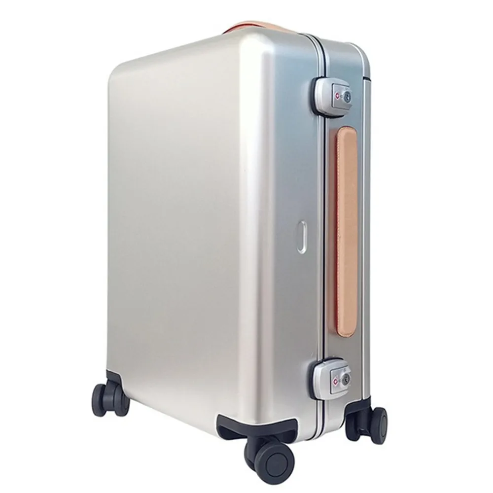 20 Inch Business Trolley Case UV Disinfection Suitcase Aluminum Magnesium Alloy Travel Box Wide Drawbar Boarding Bag TSA Lock 4