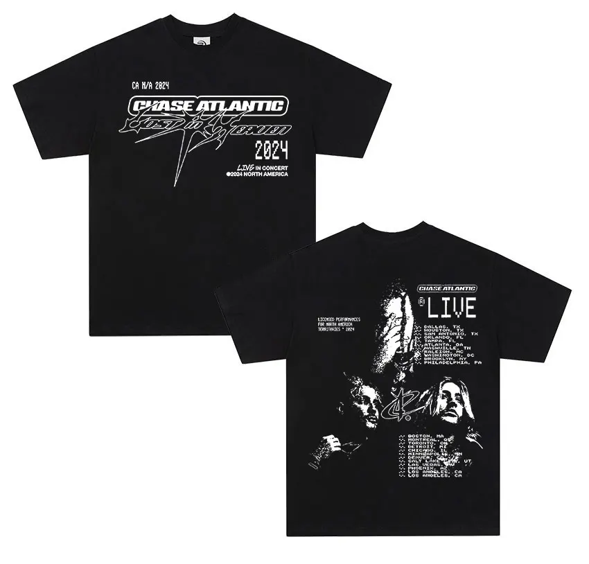 Рок-группа Chase Atlantic Lost in Europe and UK Tour альбом футболка мужская хип-хоп панк унисекс