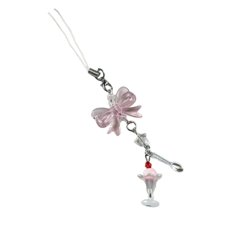 Красочный конус мороженого брелок-подвеска украшение из сплава смолы для сумок