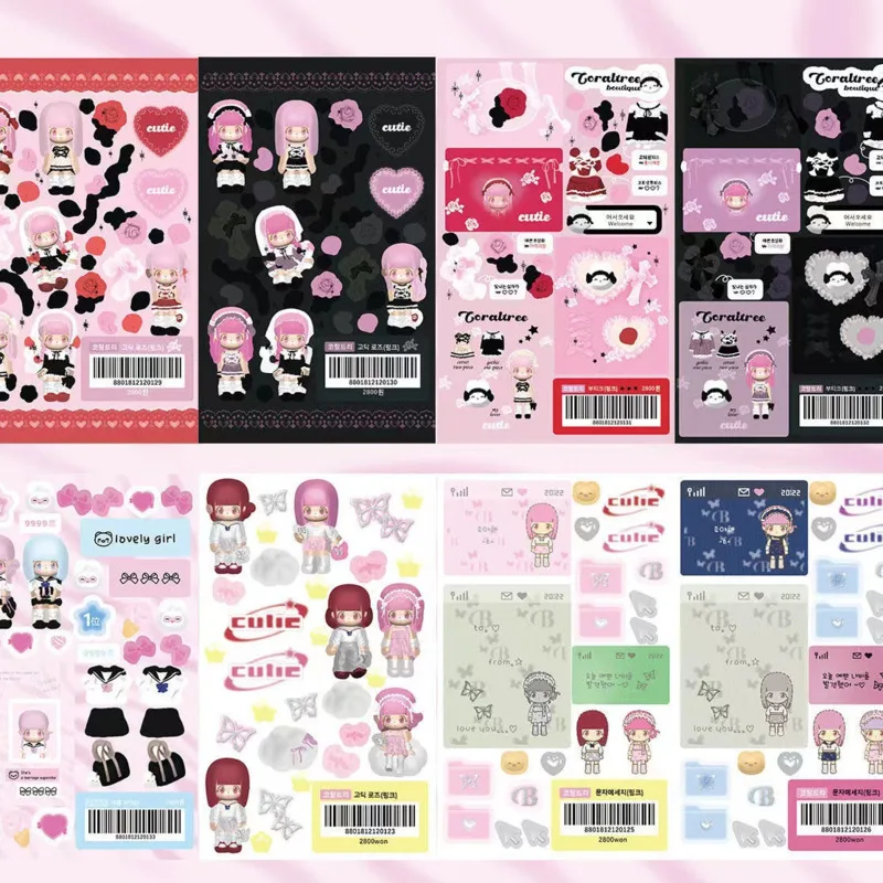 

1sheet Modeling Girl Series Hand Book Decorative Graffiti Laptop Motorcycle Luggage Snowboard Car Stationery Sticker Toy