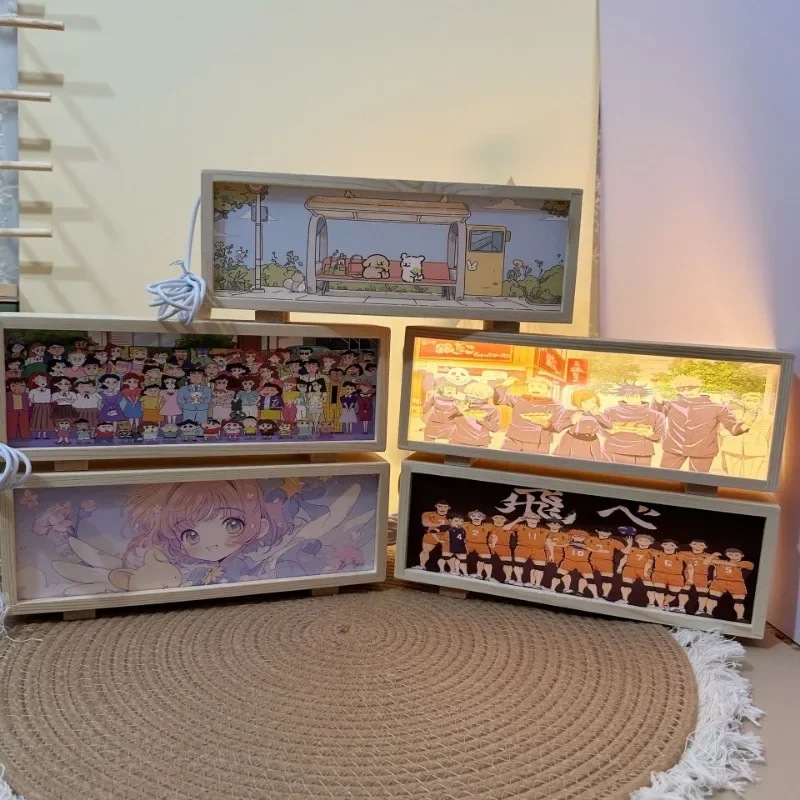 Мультфильм аниме карандаш Шин Чан KINOMOTO SAKURA освещение рисунок спальня изголовье