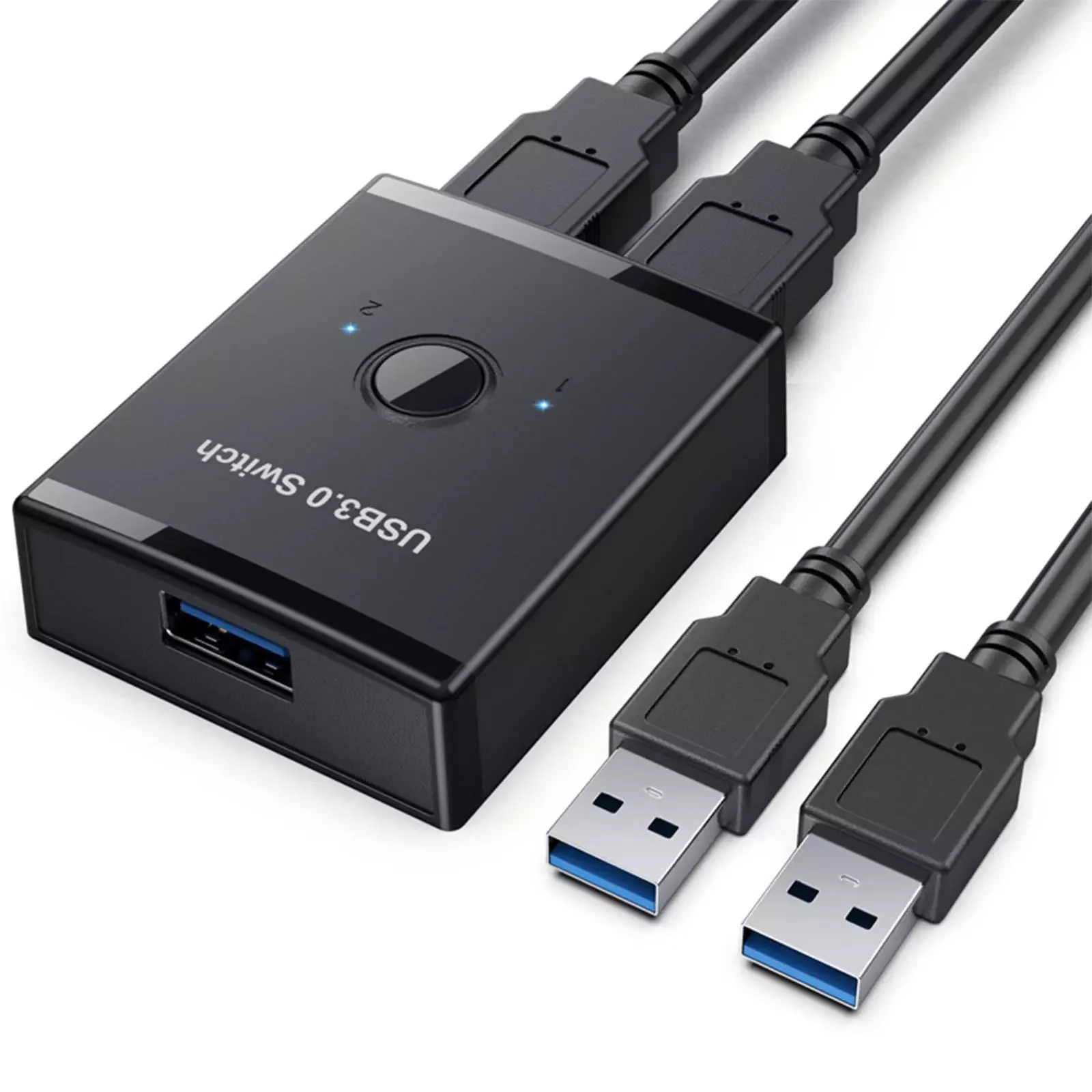 

USB Switch USB 3.0 HUB Switch KVM Printer Computer Sharer 1 In 2 Out / 2 In 1 Out USB3.0 Splitter 150cm