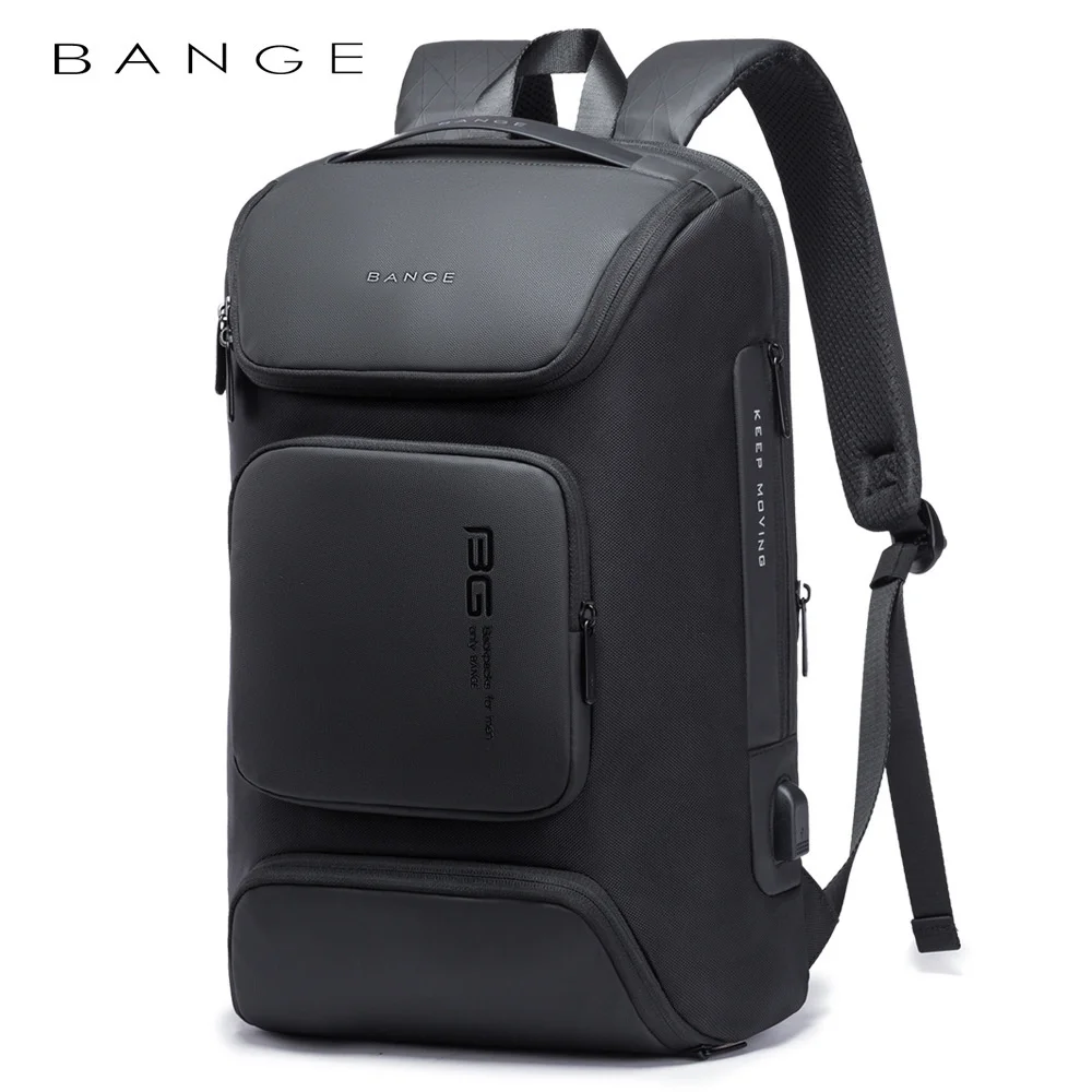 BANGE Fashion New Style Large Capacity USB Charging Backpack Wear-resistant Oxford Casual Travel Bag for Male Female Mochila