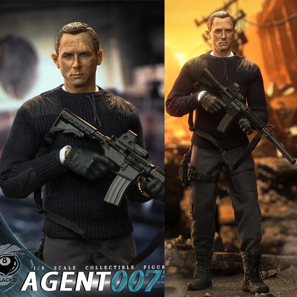 

In Stock BLACK 8 STUDIO BK-003 1/6 Agent 007 Daniel Craig Figure Model 12'' Male Soldier Action Figure Doll Full Set Toy for Fan