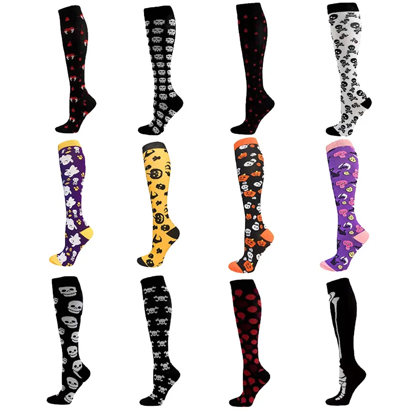 Sports Muscle Socks Halloween Funny anti-fatigue Leg For Men And Women Holiday Compression Socks Free Shipping