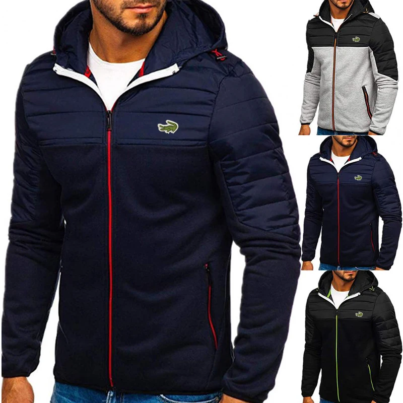 Brand Cotton Clothing Warm Thickened Men's Jacket Zipper Coat Coat Winter Casual Coat Stand Collar Windproof Cotton Down Jacket