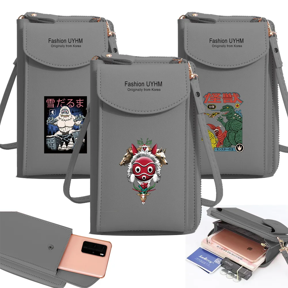 

Universal Phone Shoulder Bag Purse Famous Brand Pu Leather Crossbody Bags Flap Card Holders Japan Series Large Capacity Handbag
