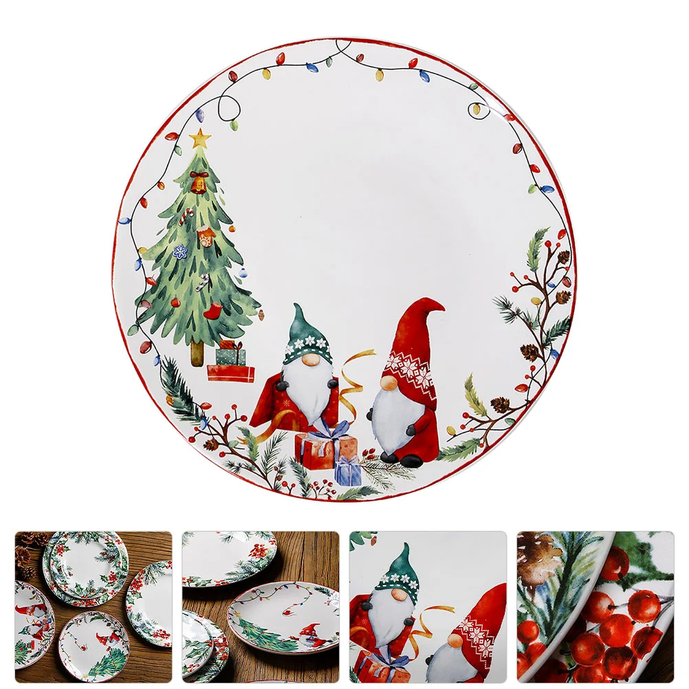 

Plate Ceramic Plates Traychristmas Serving Tree Breakfast Dessert Dishsalad Porcelain Sushi Platter Creative Fruit Snack Party