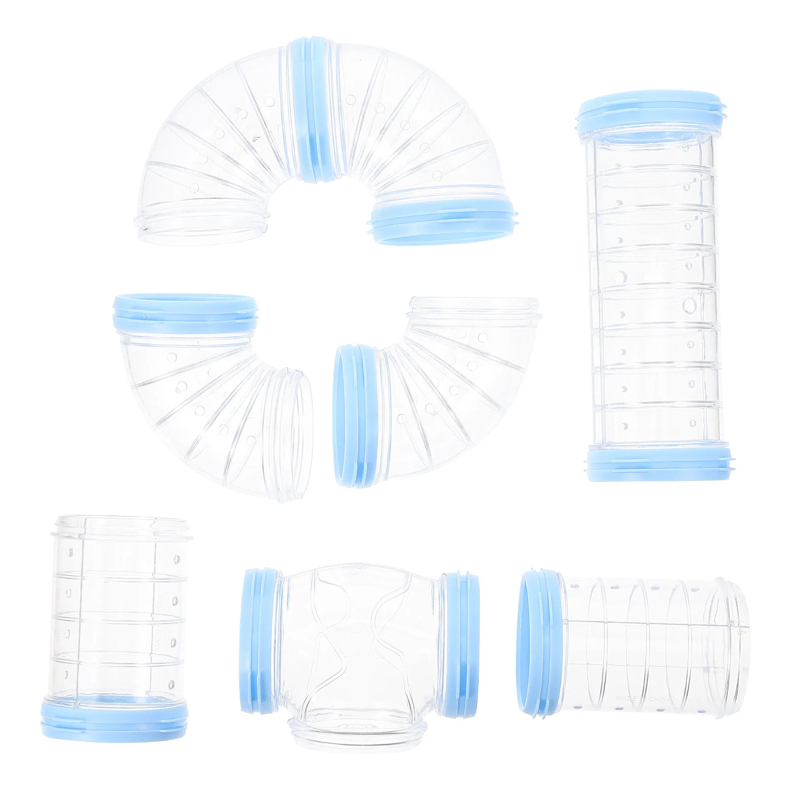 

Hamster Tubes Tunnels Cage Tunnel Toys Accessories Ferret Tube Guinea Kit Maze Set Rat Connectors Cages Diy Supplies Pet