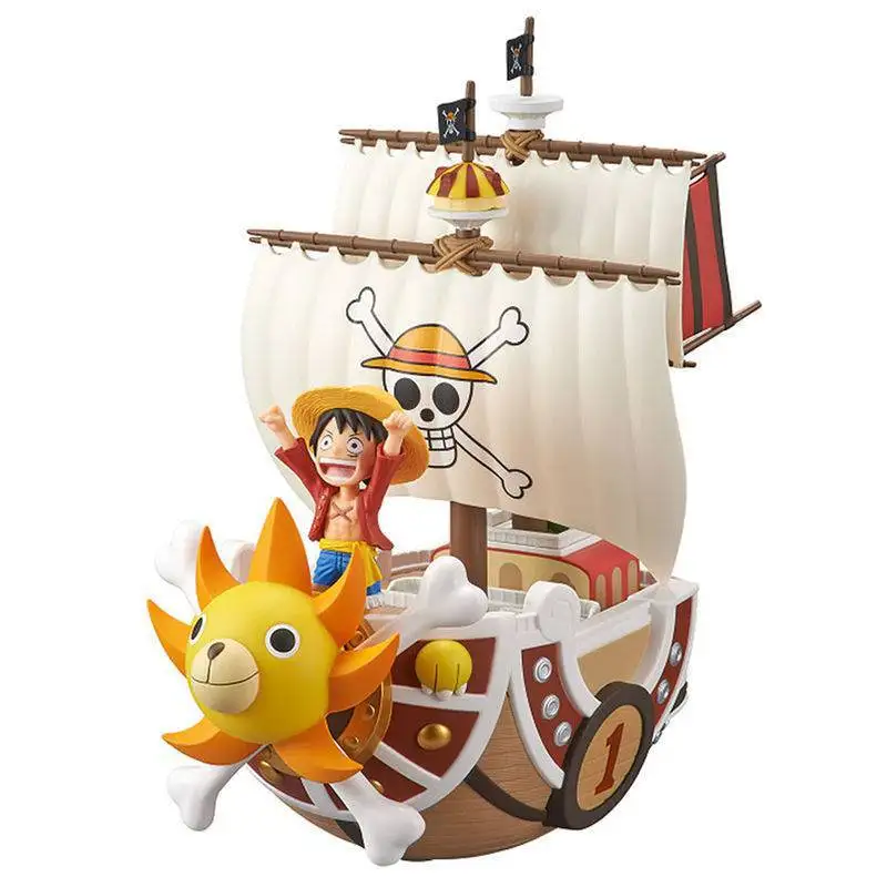 

One Piece Ship Figure Luffy Model Toy Peripheral Super Cute Mini Boat Assembled Model One Piece Ship Kid Birthday Gift