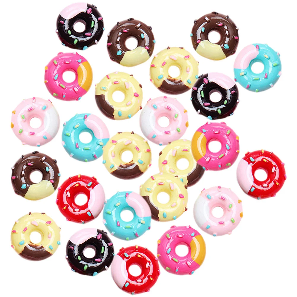 

Simulation Donut Creative Phone Case Charms Resin Decors Donuts Doughnut Flat Back DIY Adornment Cream