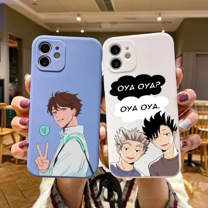 

Anime Oya Phone Case For IPhone 14 11 12 13 Pro Max X XR XSMax 6 6S 7 8 Plus SE 2022 Soft Square Color Phone Cover