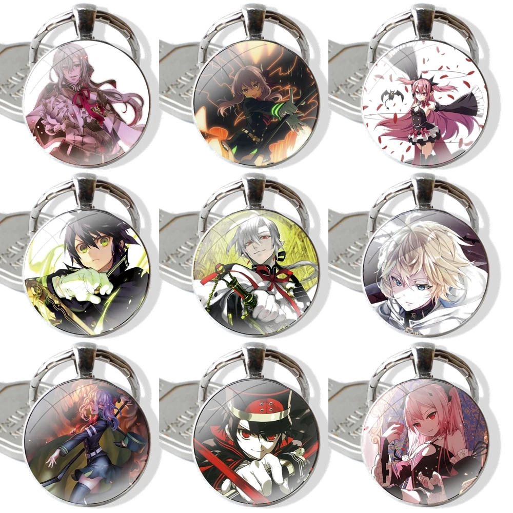 Seraph of the End значок аниме Owari no Seraph Krul Tepes Ферид Батори Mikaela Hyakuya Yuichiro Hyakuya брелок с кабошоном
