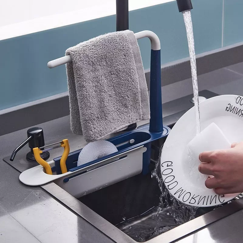 

Sink Shelf Kitchen Sinks Organizer Soap Sponge Holder Sink Drain Rack Storage Basket Kitchen Gadgets Accessories Tool