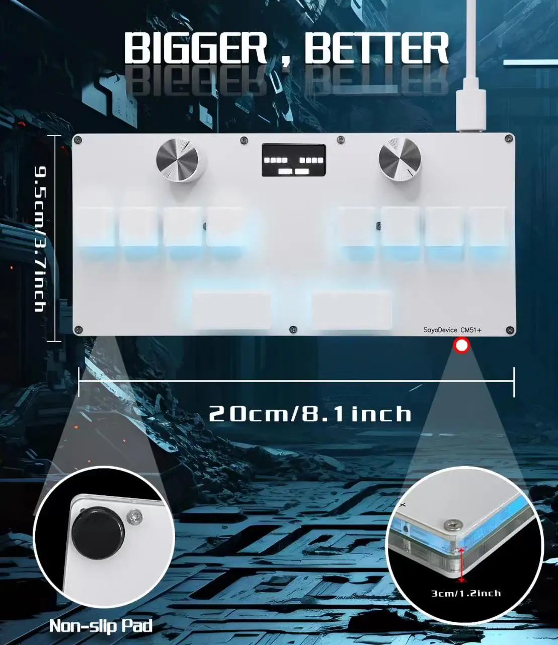 CM51 SayoDevice OSU DJ MAX Переключатели OUTEMU/Gateron Магнитные