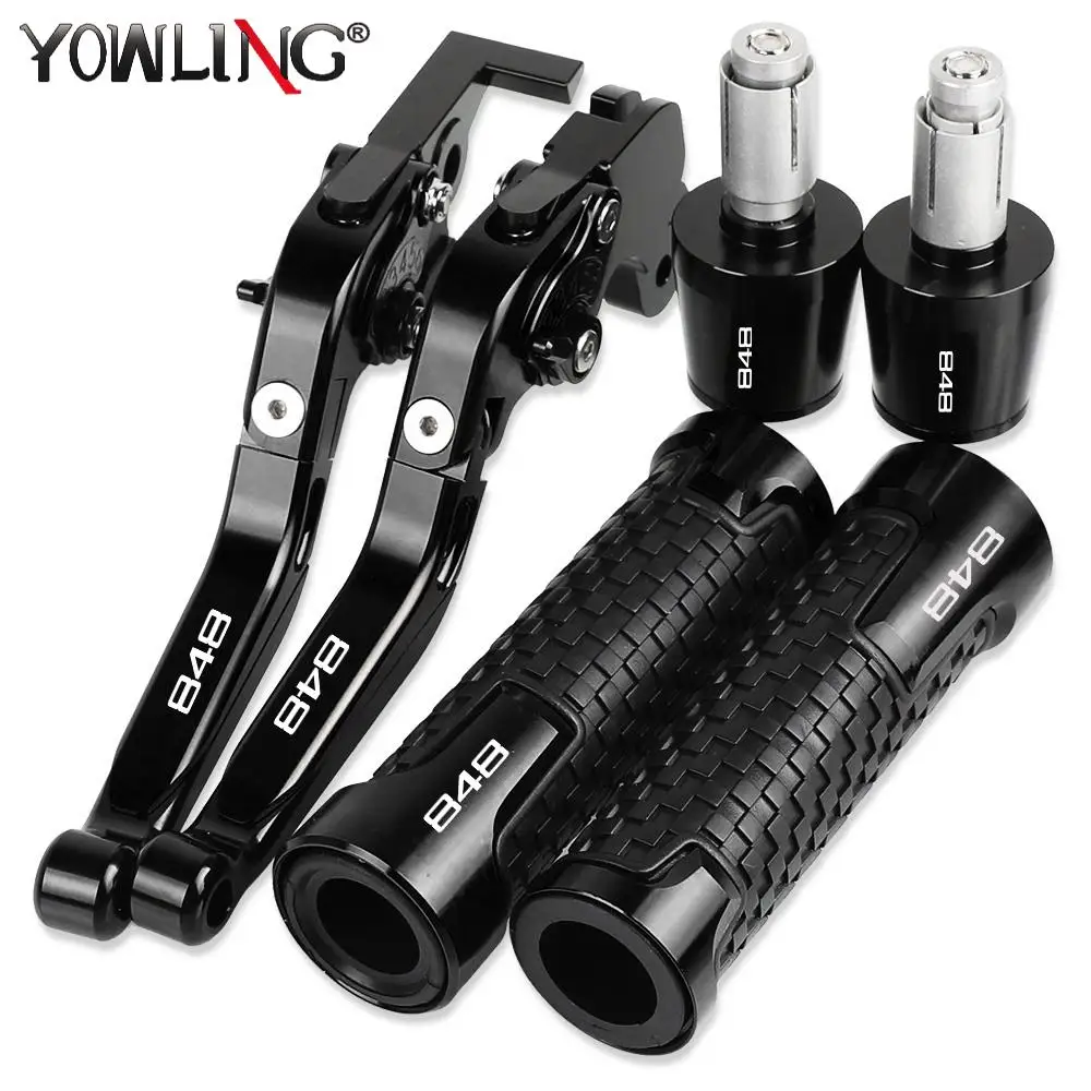 

848 Motorcycle Aluminum Brake Clutch Levers Handlebar Hand Grips ends For DUCATI 848 2007 2008 2009 2010 2011 2012 2013