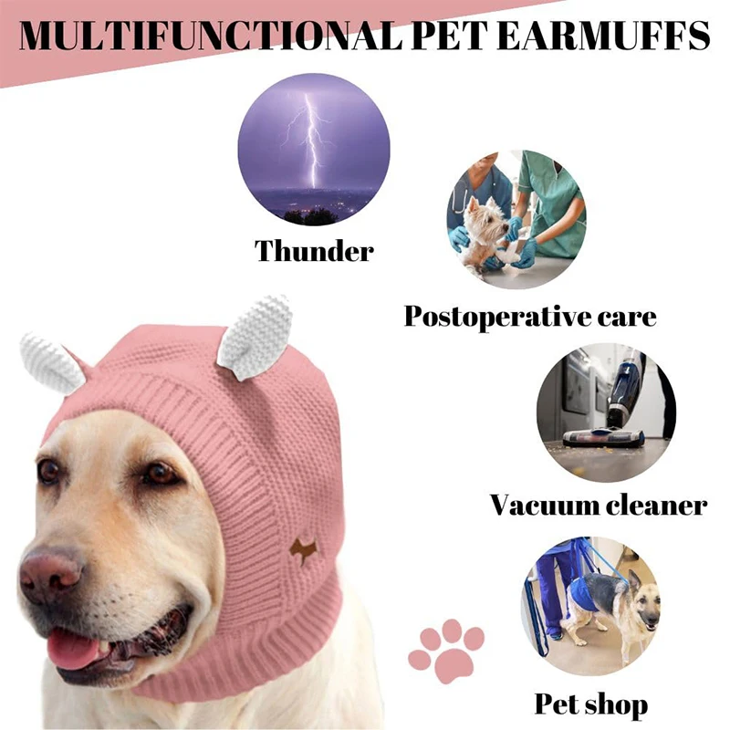 Тихие наушники для собак защита от шума домашних животных вязаная шапка