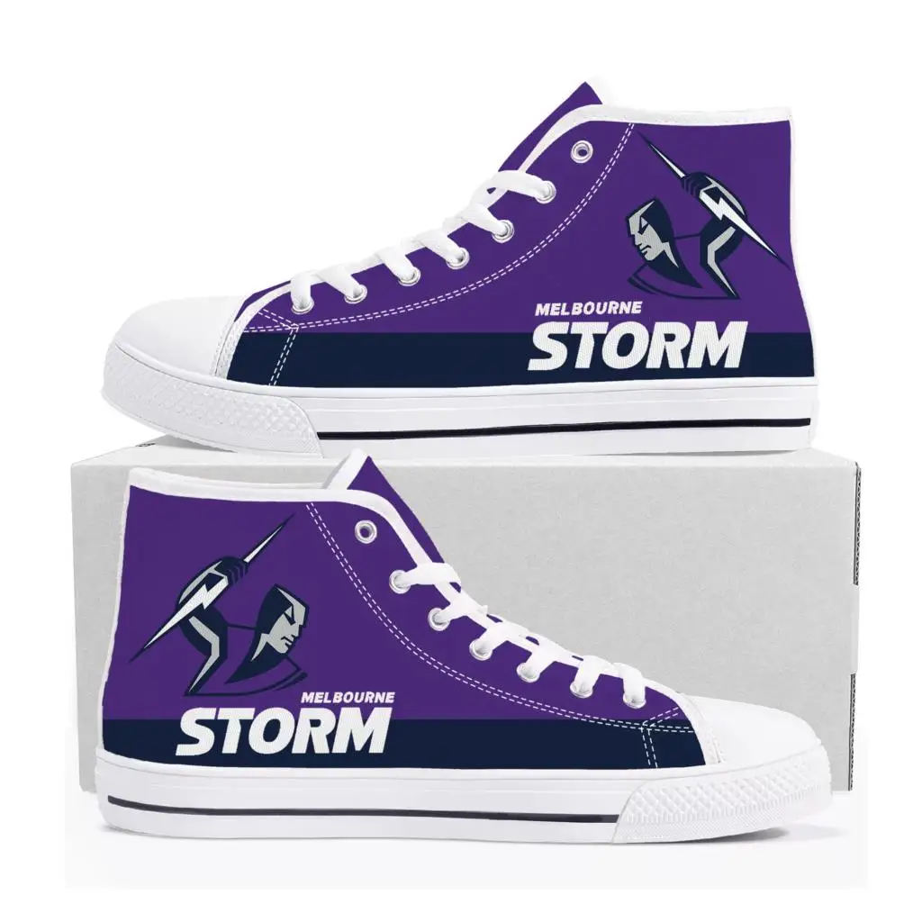 

Мельбурн Австралийский регби высокие кроссовки Мужские Женские подростковые холщовые высококачественные кроссовки повседневные изготовленные на заказ DIY обувь