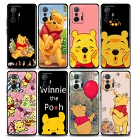 ute cartoon winnie the pooh phone case for xiaomi mi 12 12x 11 lite 11x 11t x3 x4 nfc m3 f3 gt m4 pro lite ne 5g silicone case